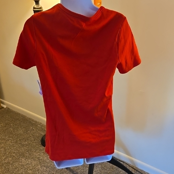 Lands' End Red Fitted Short Sleeve Tee - Picture 3 of 4